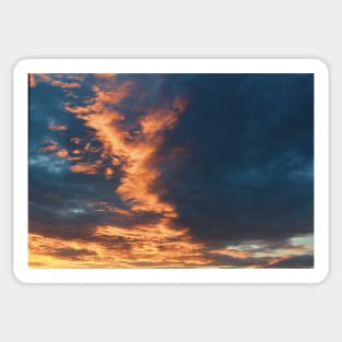 clouds sunset summer evening aesthetic photography blue pink purple orange yellow Sticker